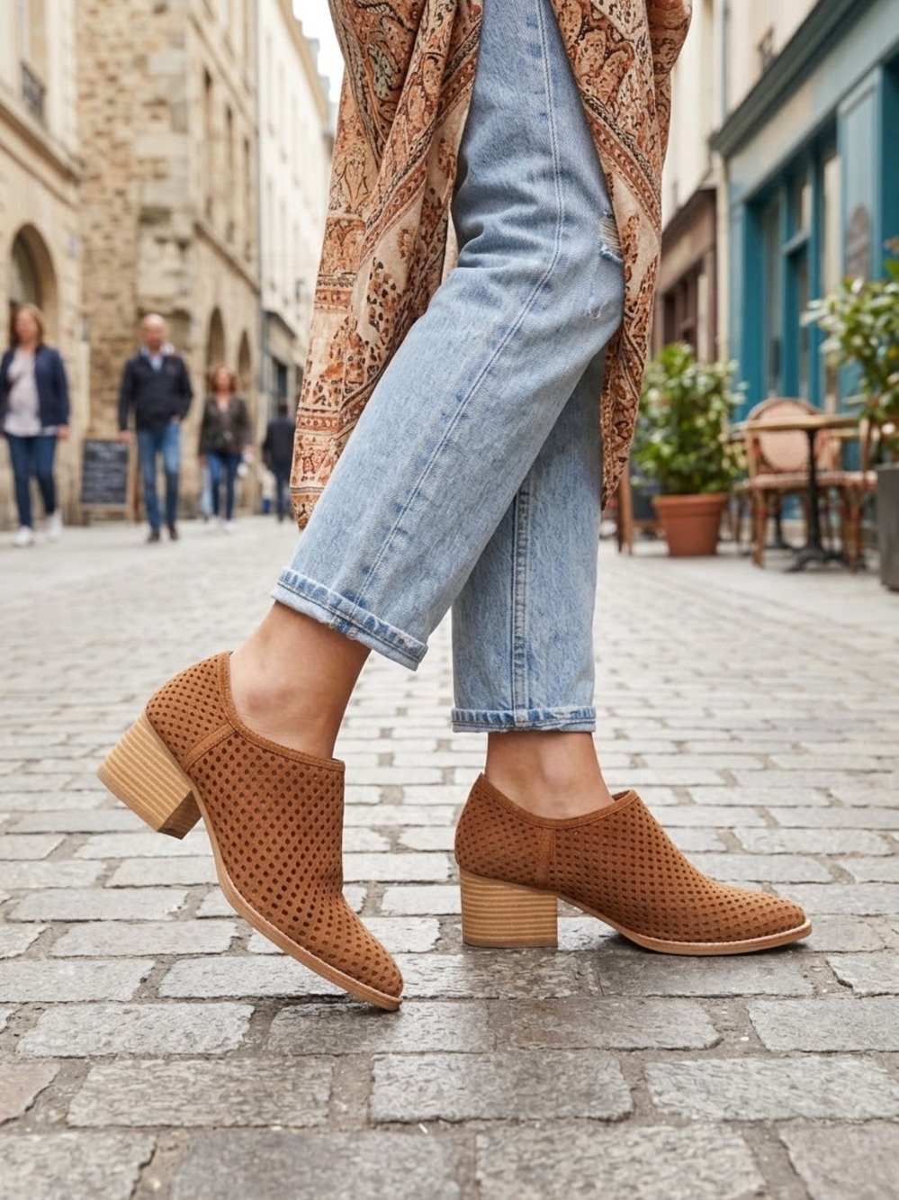 Jeffrey Campbell Perforated Booties in Camel Brown Size 9